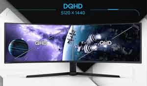 Monitor con pantalla dual QHD. Monitores Samsung. Muebles gamer.