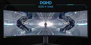 Resolución de pantalla QHD Samsung. Monitores pantalla dual para gamers profesionales.