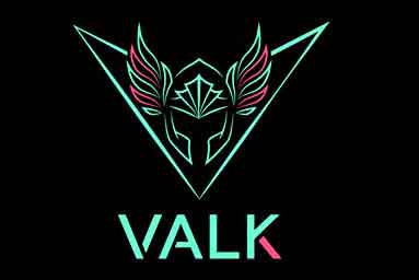 Logotipo de Valk. Sillas gamer fabricadas en España.