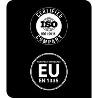 Silla gaming Freya de Valk, con certificados de calidad ISO y EU.