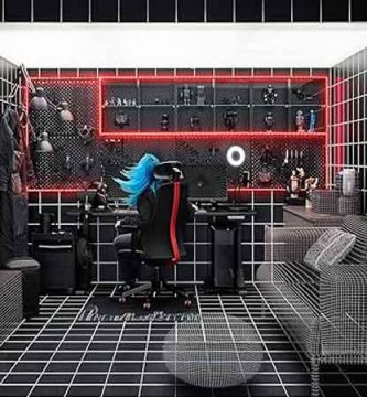 Habitación juvenil de Ikea con sus muebles gamer, Uppspel y Matchspel