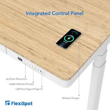 Control integrado en el escritorio FlexiSpot Q8.