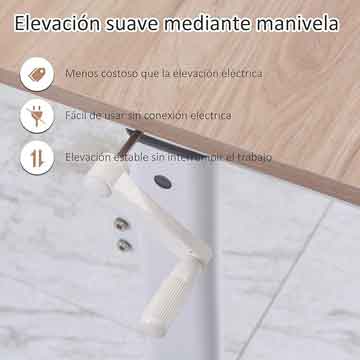 Ventajas de un escritorio regulable con manivela.
