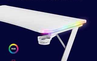 mesa gamer con luz LED RGB. Trust Gaming.